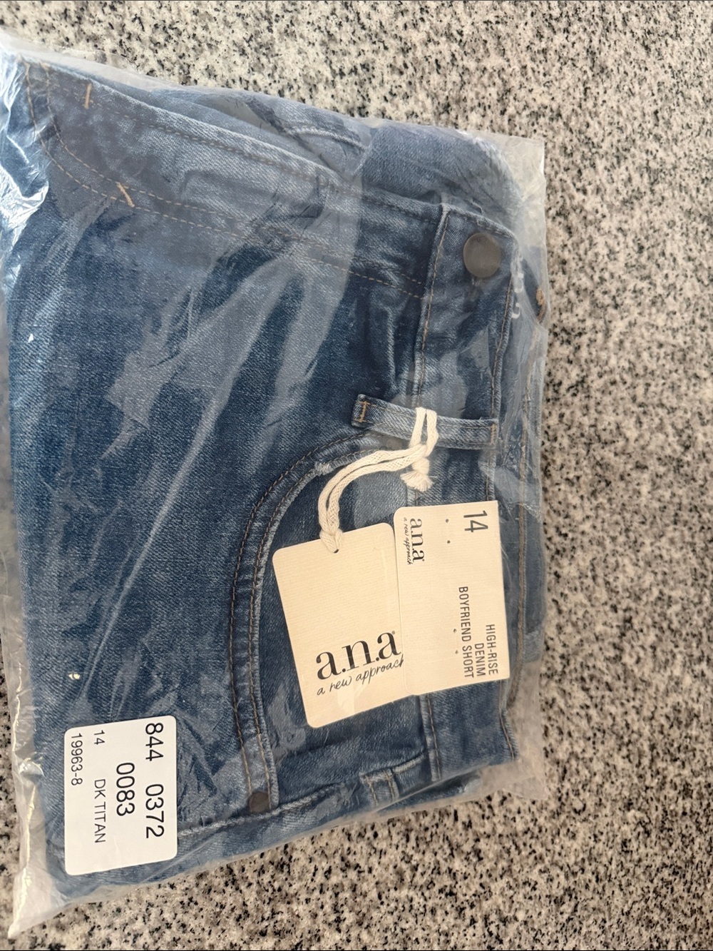 a.n.a Dark Blue Denim Boyfriend Short - Picture 4 of 7